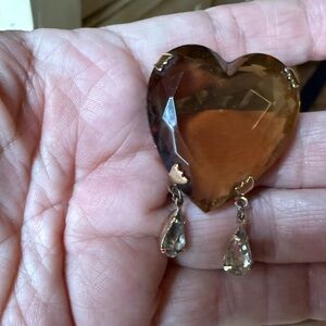 Heart shaped smoky quartz